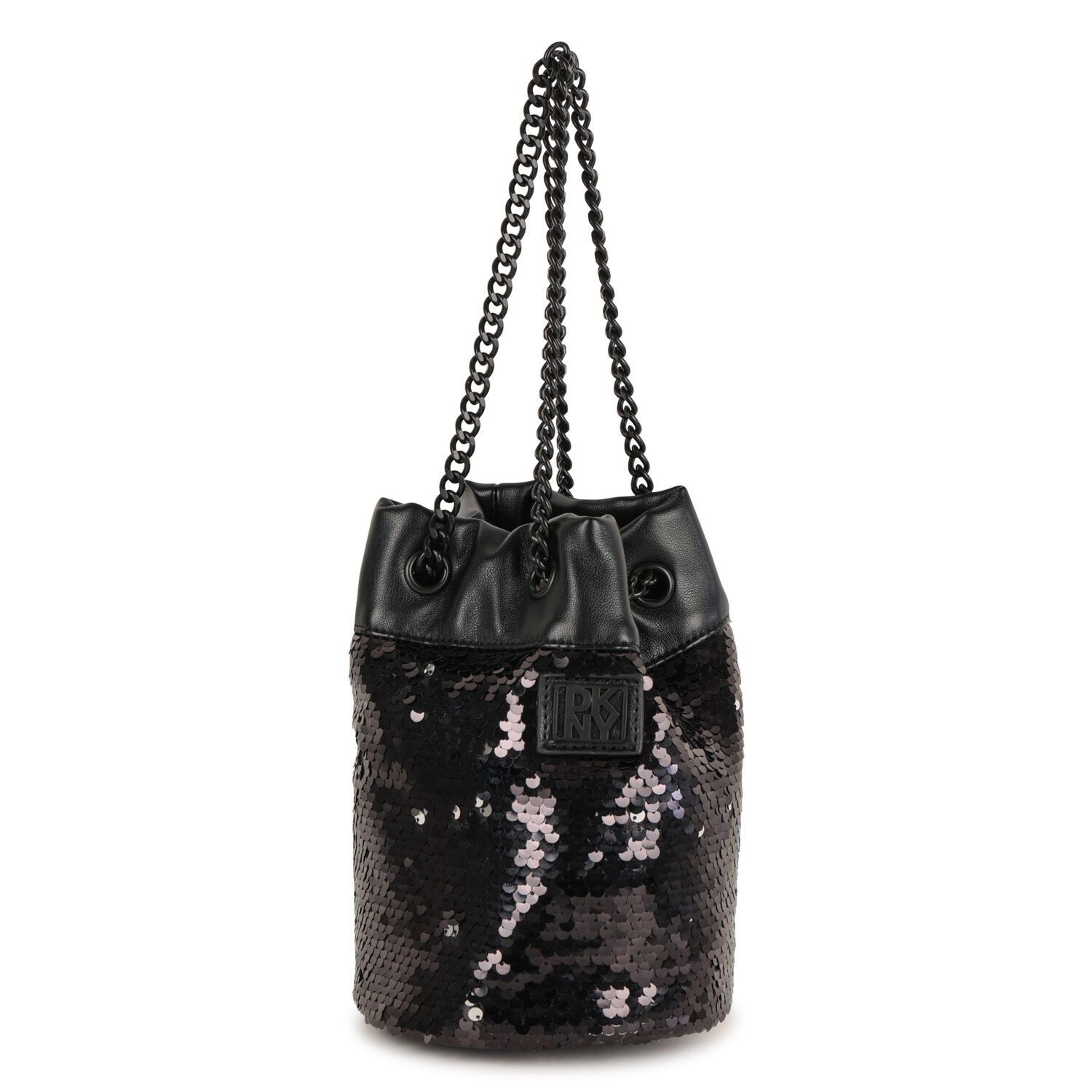 Girls Black Logo Embellished Bag, 1, hi-res