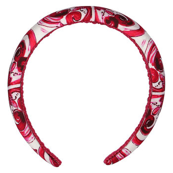 Girls Ivory & Pink Majolica Headband
