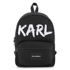 Black Logo Backpack, 1, hi-res