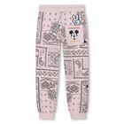 Girls Pink Bandana Mickey Mouse Joggers, 1, hi-res
