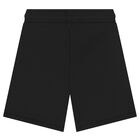 Boys Black Logo Shorts, 1, hi-res