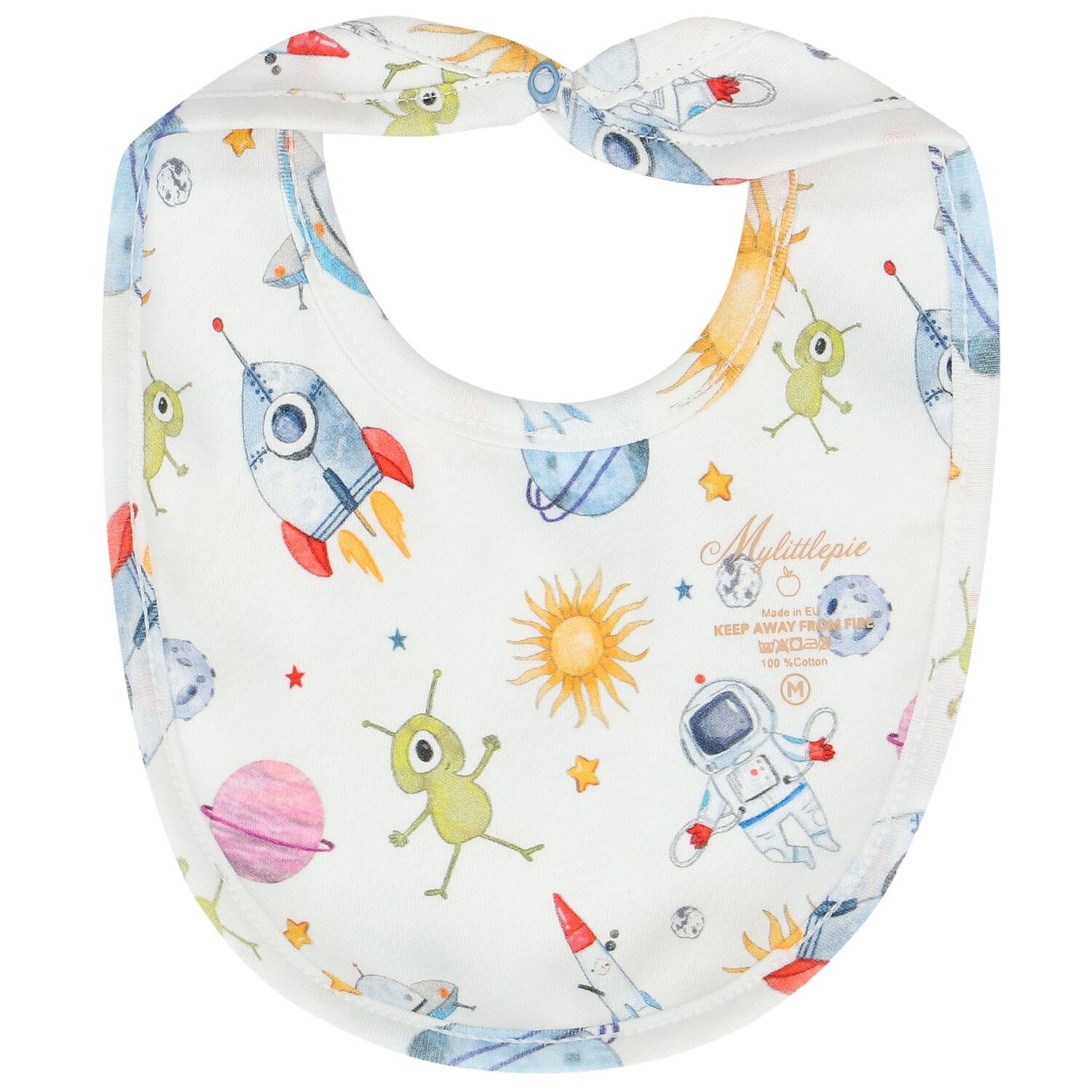 طقم أولاد أفرول بطبعة باللون الأبيض, 1, hi-res