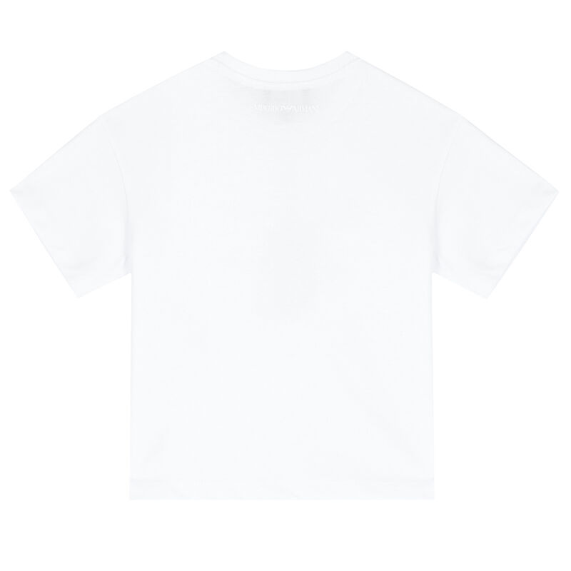Girls White Logo T-Shirt, 2, hi-res image number null