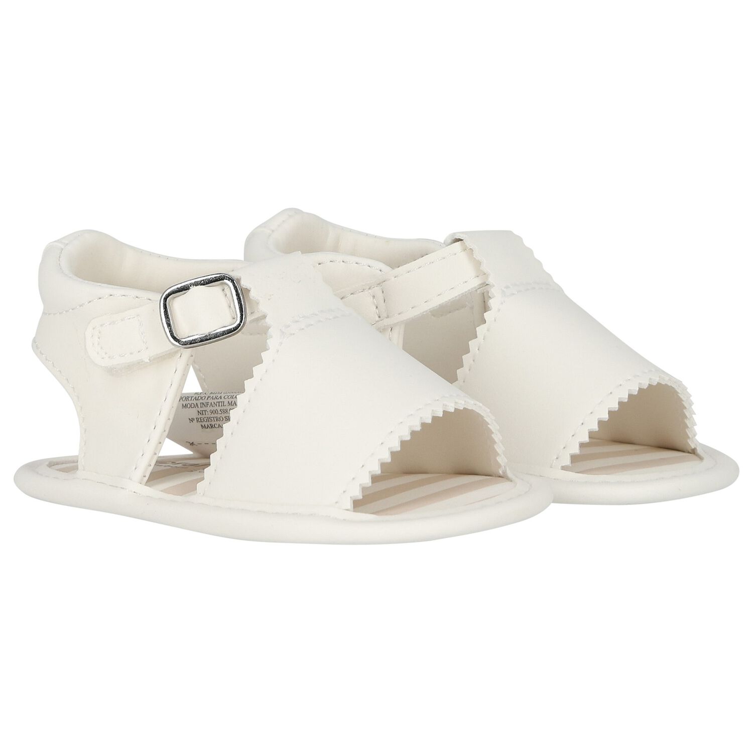 Baby Girls White Sandals, 1, hi-res image number null