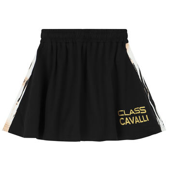 Girls Black Logo Skirt