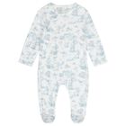 Baby Boys White & Blue Babygrow, 1, hi-res