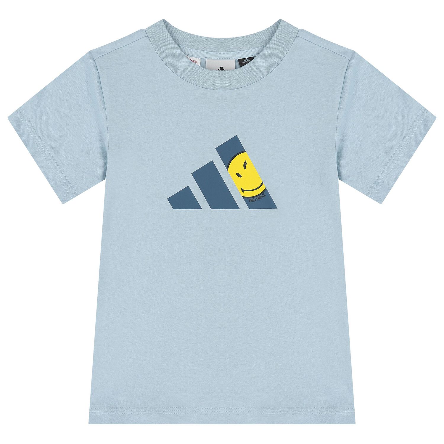 طقم شورت اولاد بالشعار باللون الازرق , 1, hi-res