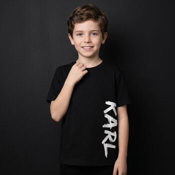 Boys Black Logo T-Shirt