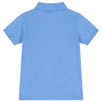 Boys Blue Logo Polo Shirt 