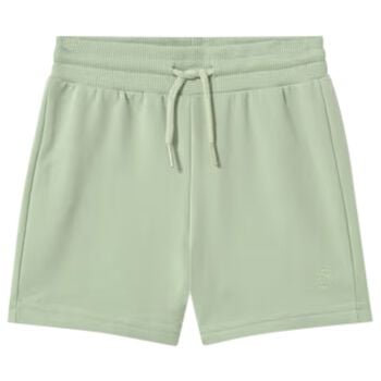 Younger Boys Green Logo Shorts