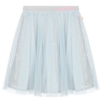 Girls Blue Sequin Tulle Skirt