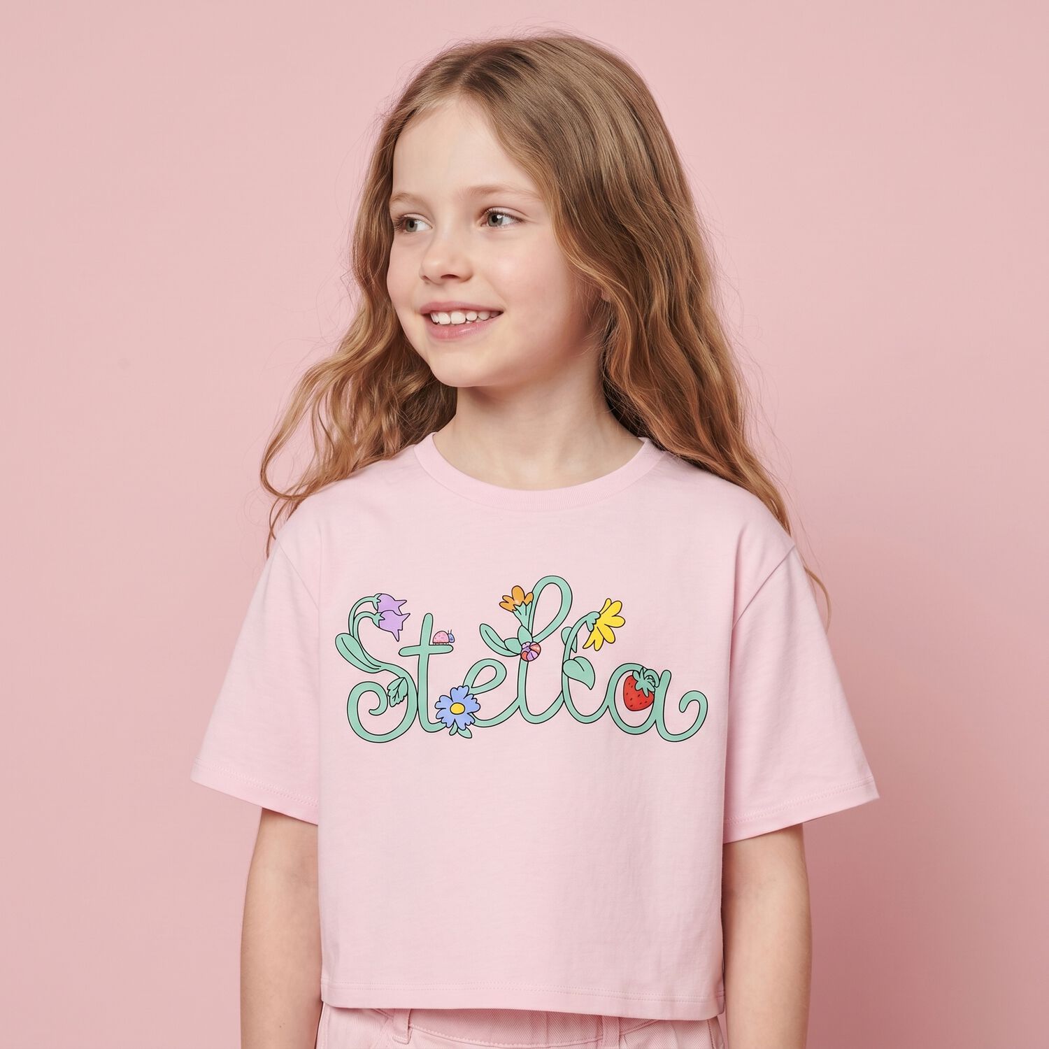 Girls Pink Logo T-Shirt, 1, hi-res