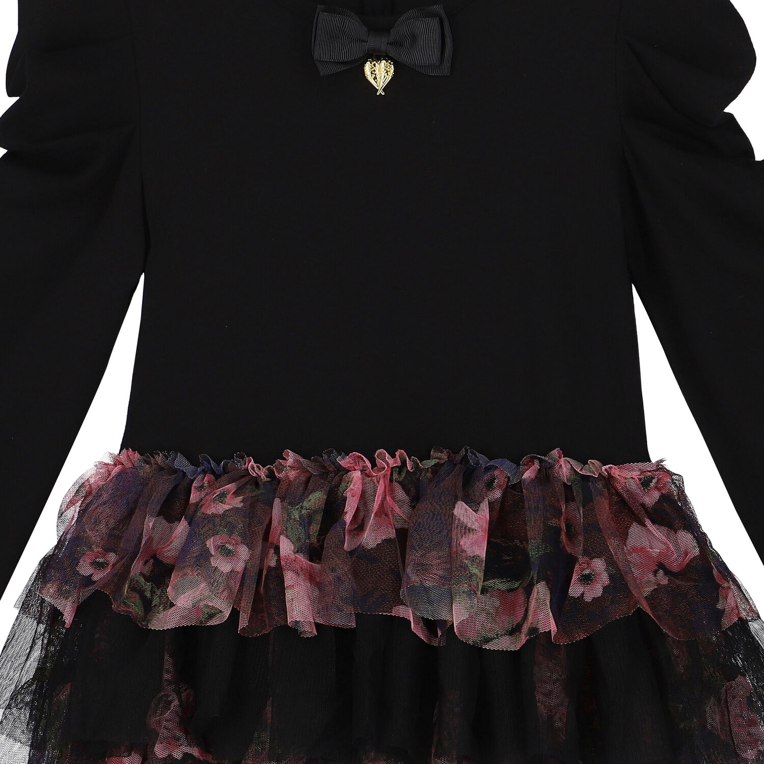 فستان تول باللون الأسود, 1, hi-res