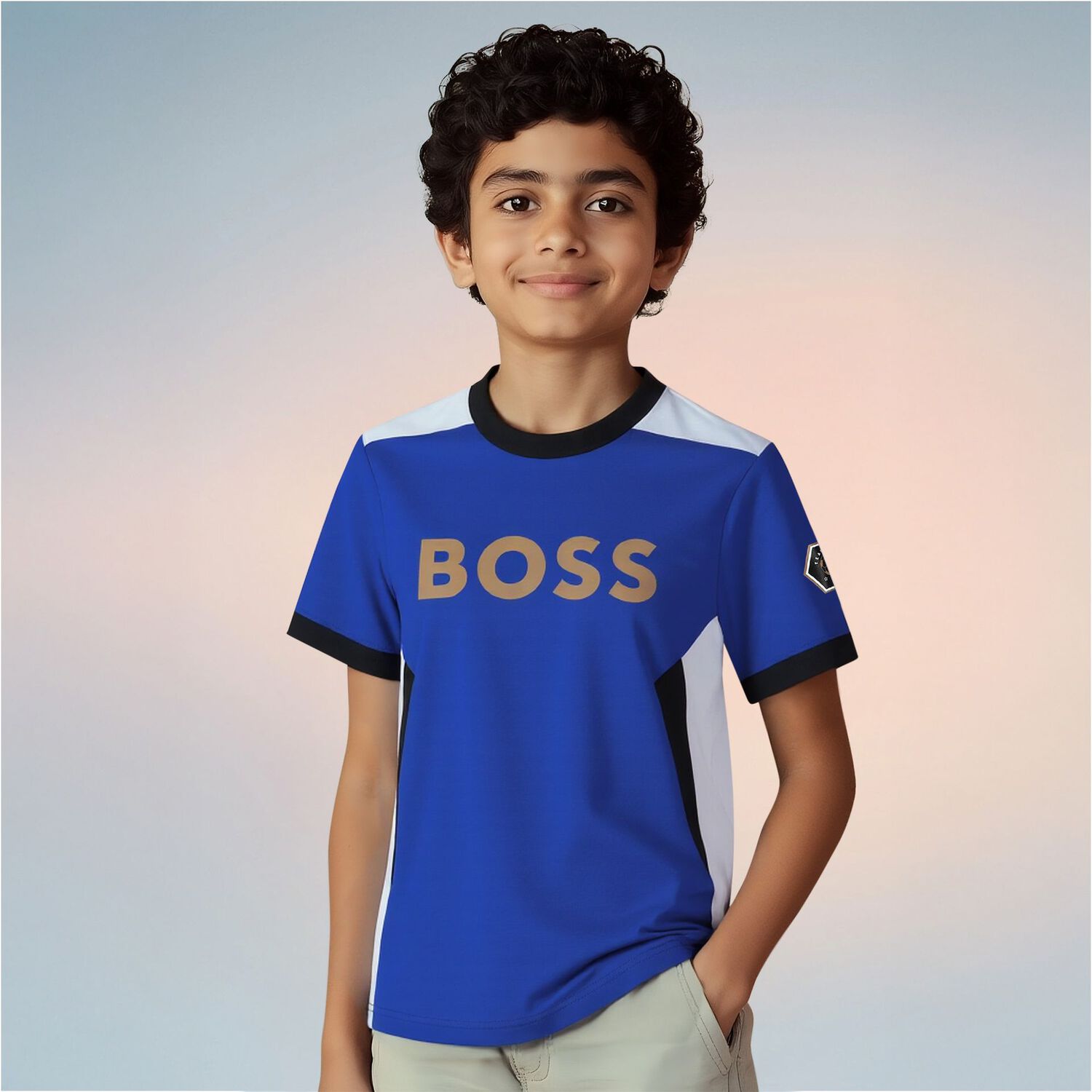 Boys Blue Logo T-Shirt, 1, hi-res image number null