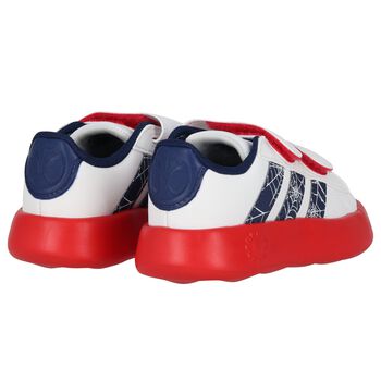 Boys Boys White & Red Marvel Grand Court Trainers