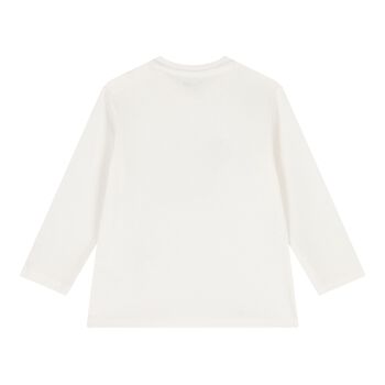 Baby Boys Ivory Teddy Bear Long Sleeve Top