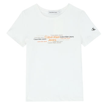 Boys White Logo T-Shirt