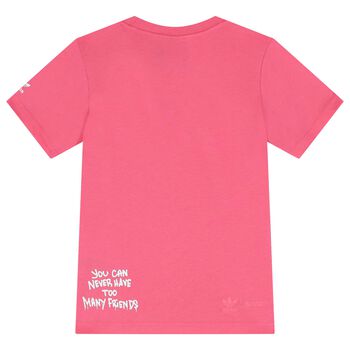 Girls Pink Trefoil Logo T-Shirt