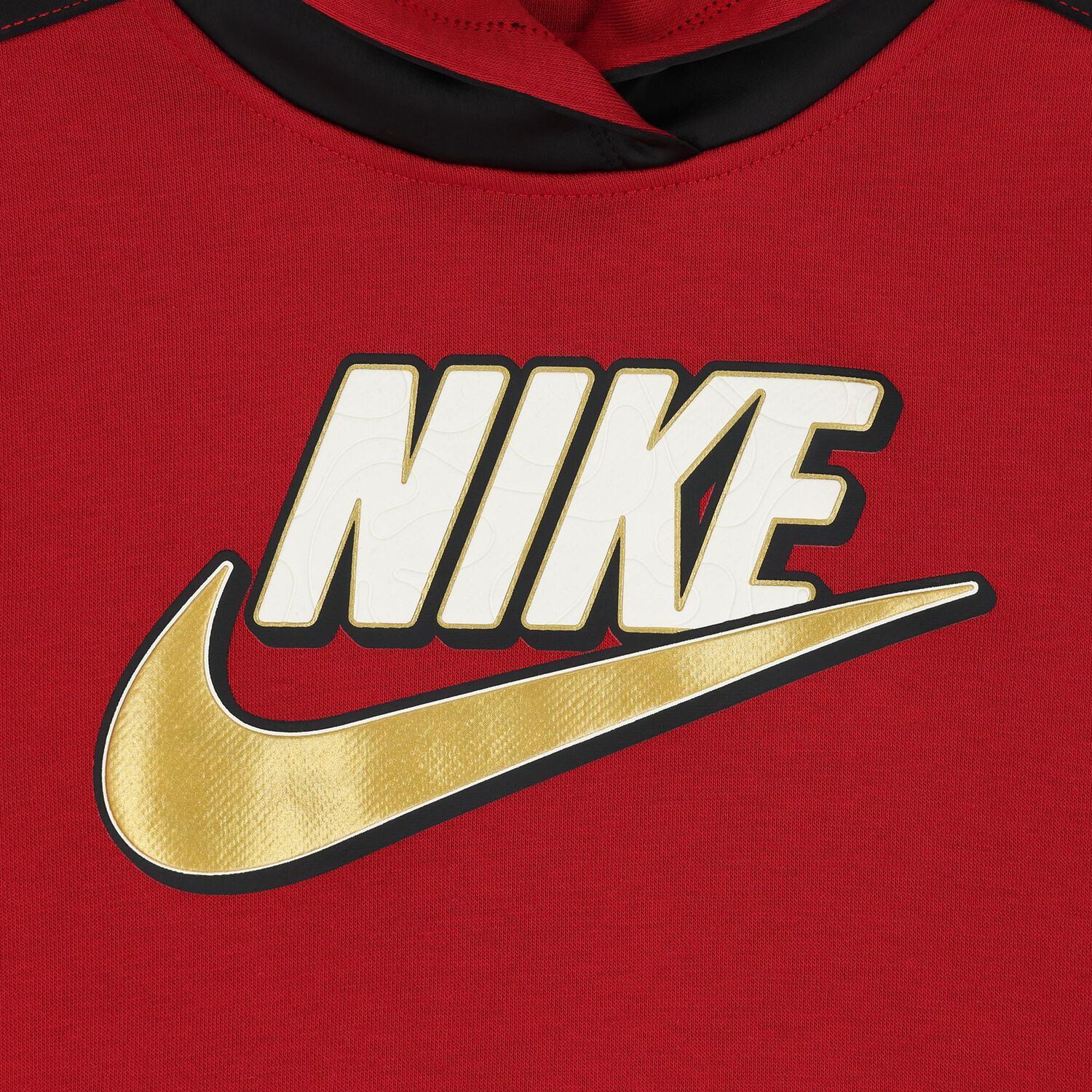 Boys Red & Black Logo Hooded Top, 1, hi-res