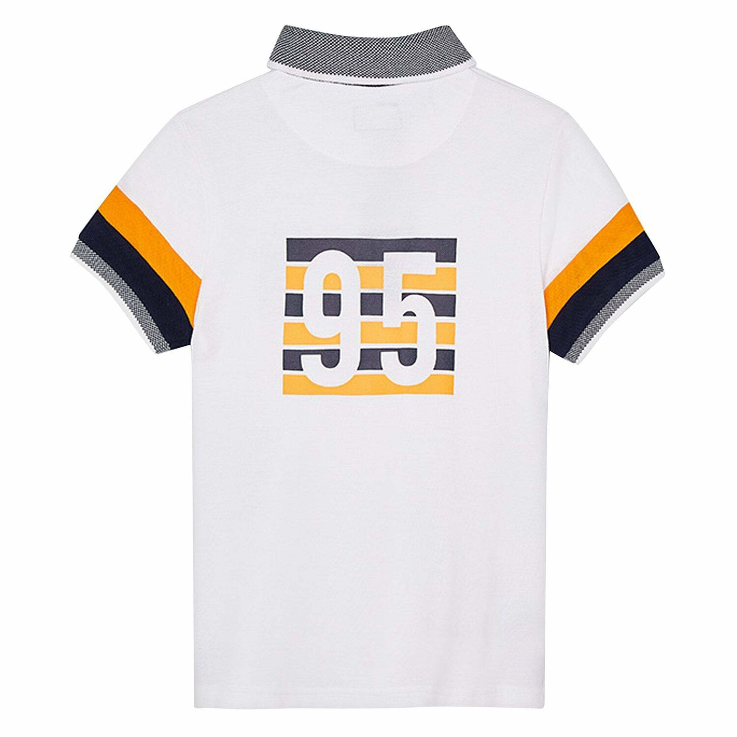 Boys White Cotton Polo Shirt, 2, hi-res image number null