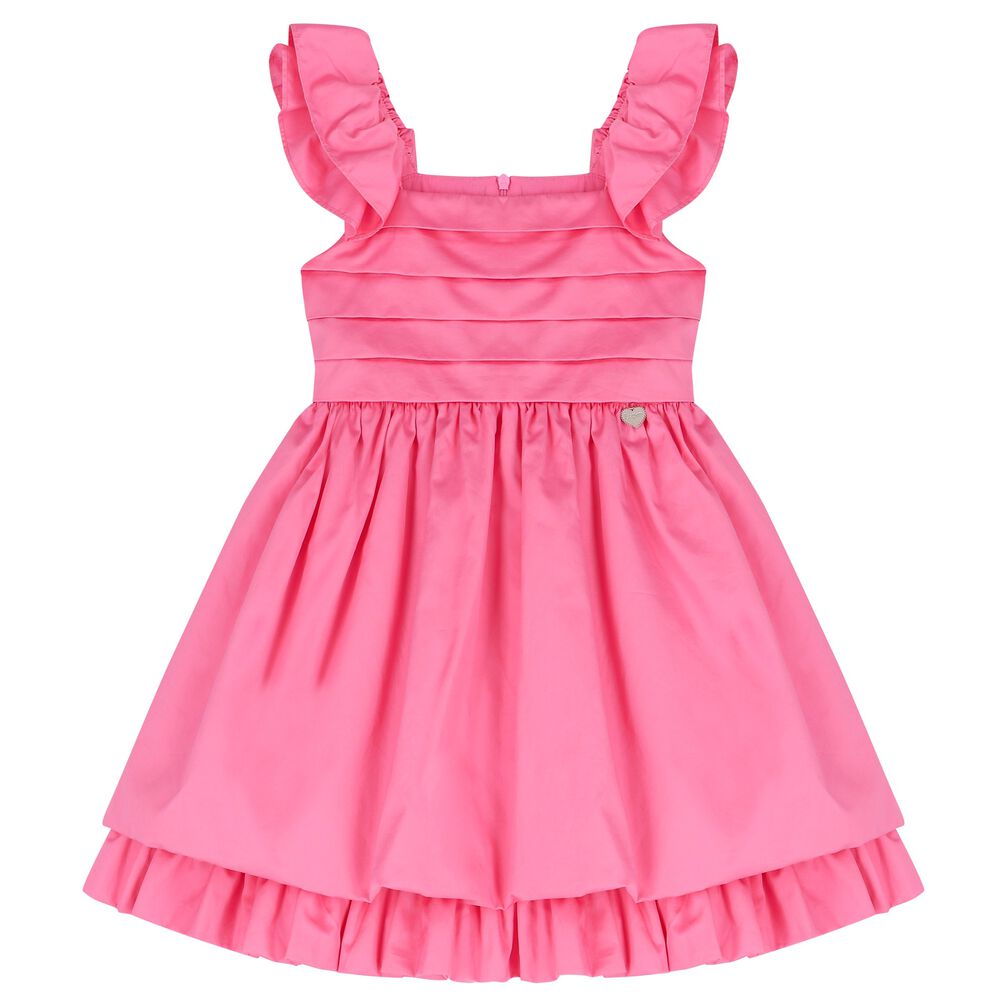 Lapin House Girls Pink Flared Dress | Junior Couture