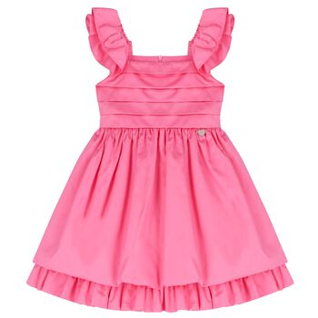 Girls Pink Flared Dress