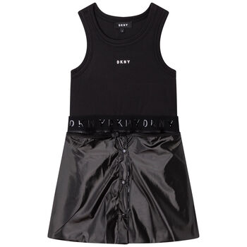 Girls Black Reversible Skirt Dress