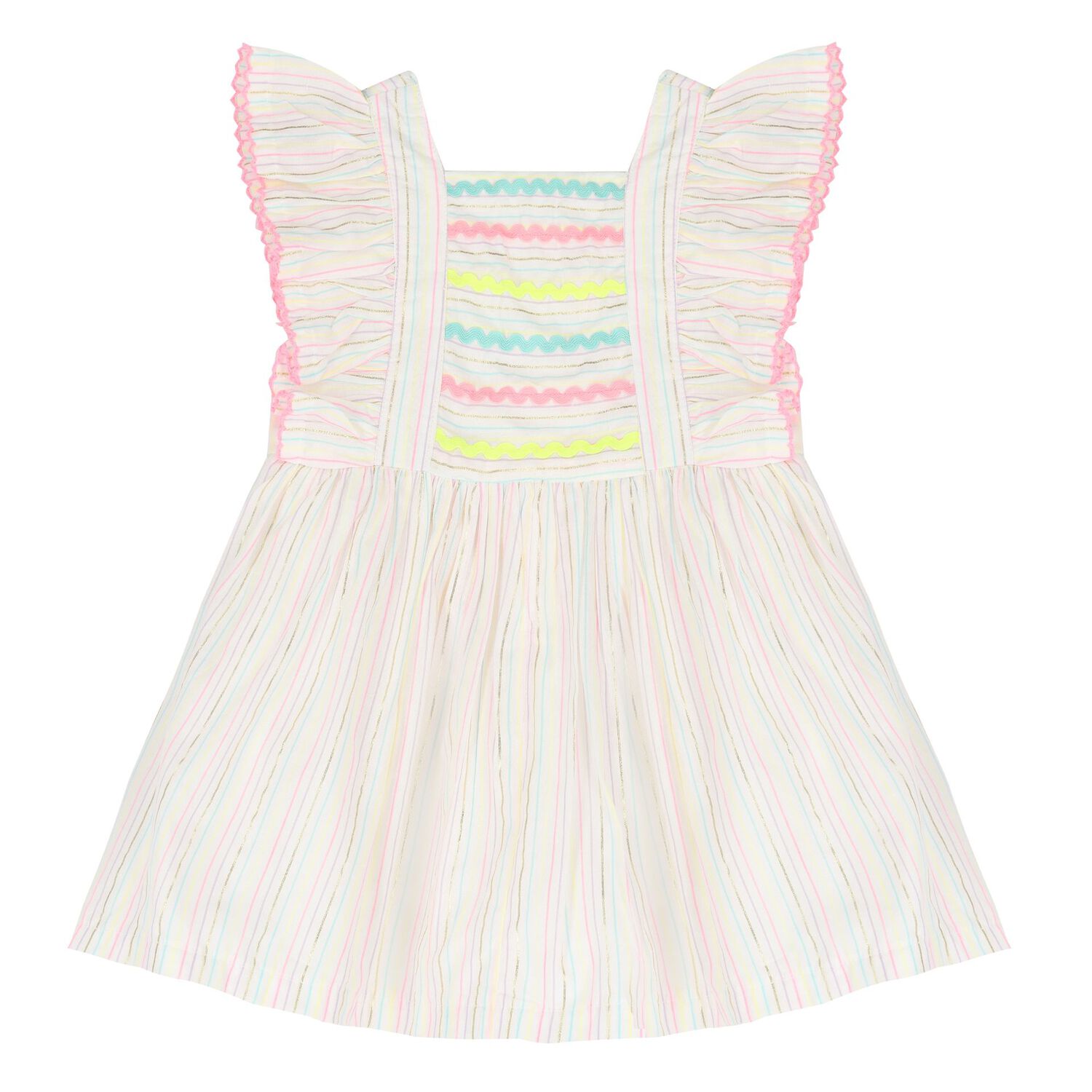 طقم فستان بنات باللون الأبيض , 1, hi-res