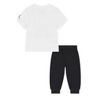 Younger Boys White & Black Jordan Trousers Set, 1, hi-res