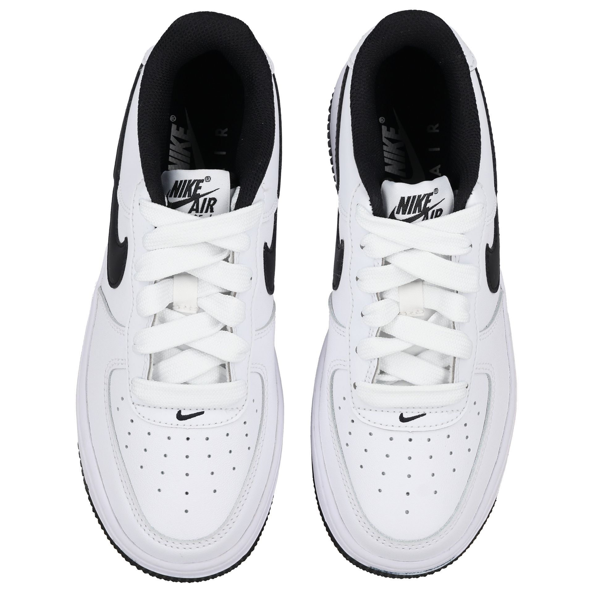 white and black nike air force 1 junior