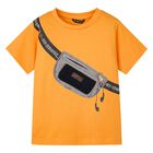 Boys Orange Bag T-Shirt, 3, hi-res