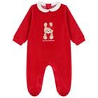 Baby Girls Red Christmas Bunny Babygrow, 1, hi-res