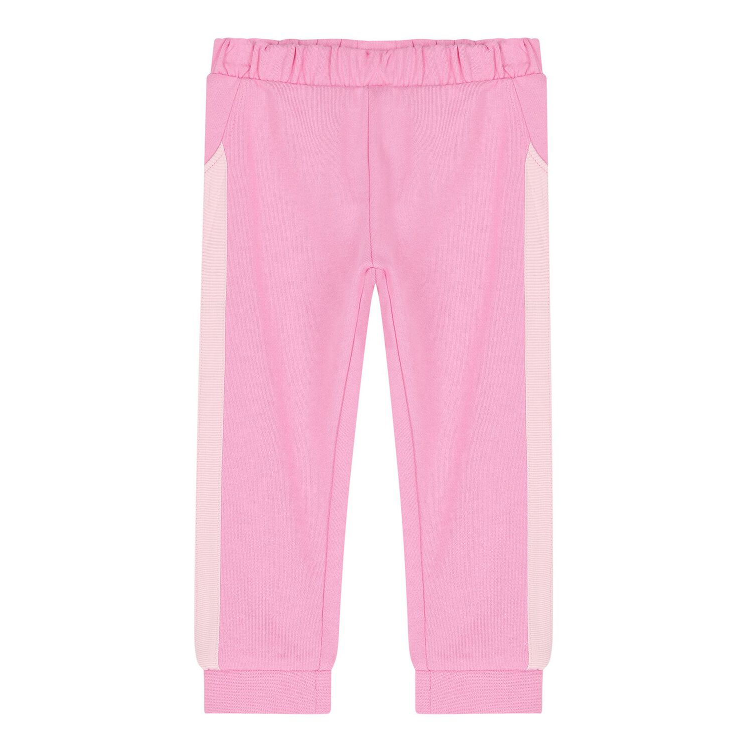 Baby Girls Pink & White Tracksuit, 1, hi-res