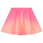 Girls Glittery Neon Pink Skirt, 1, hi-res