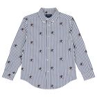 Boys White & Blue Polo Bear Striped Shirt, 1, hi-res