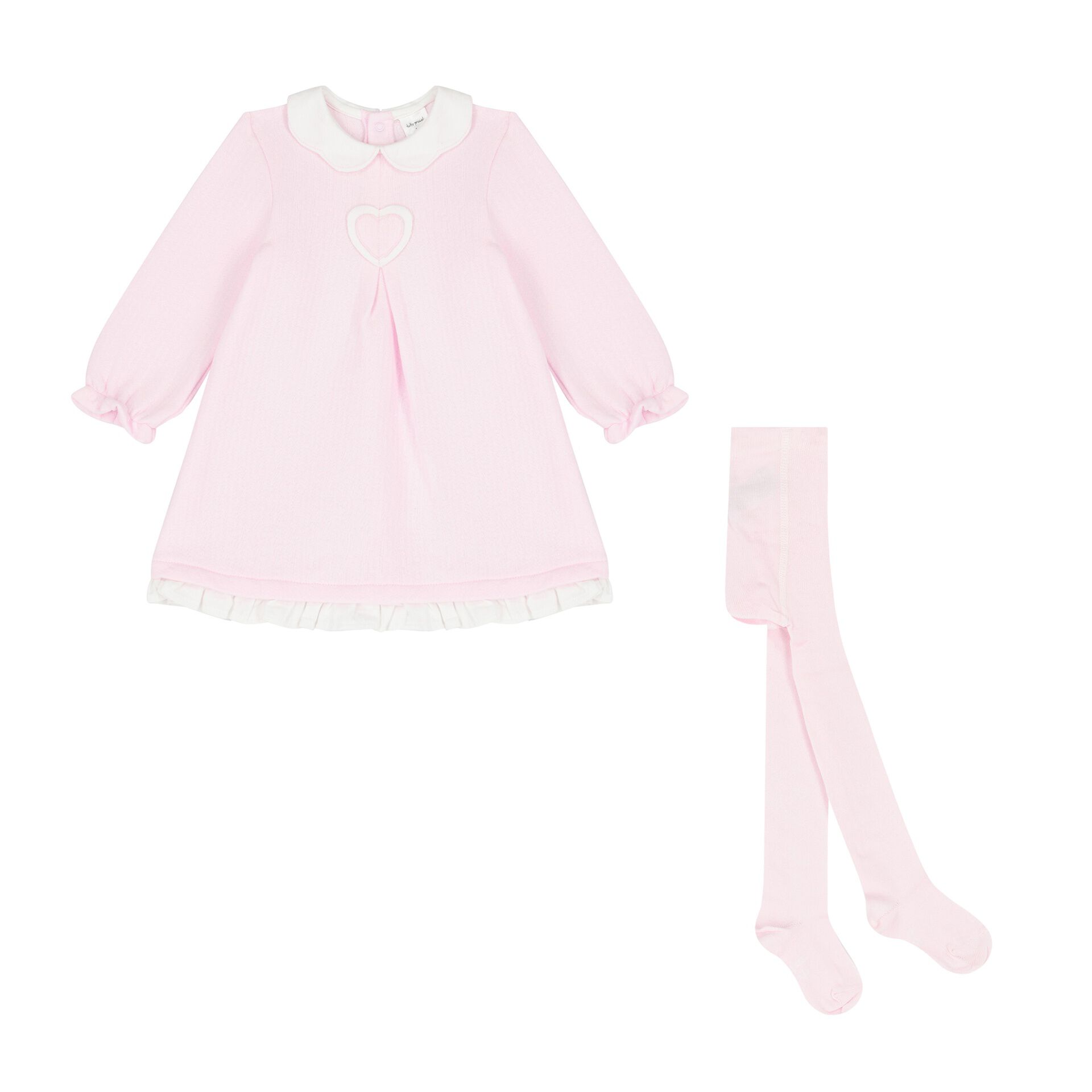 Tutto Piccolo Baby Girls Pink Heart Dress Set Junior Couture USA