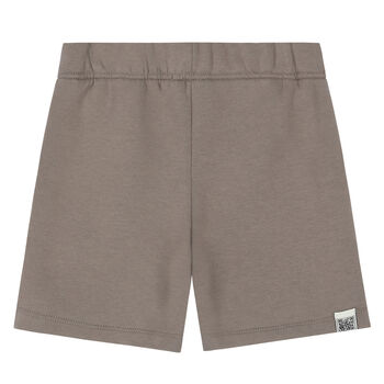Beige Logo Shorts