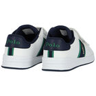 Boys White Polo Bear Trainers, 1, hi-res
