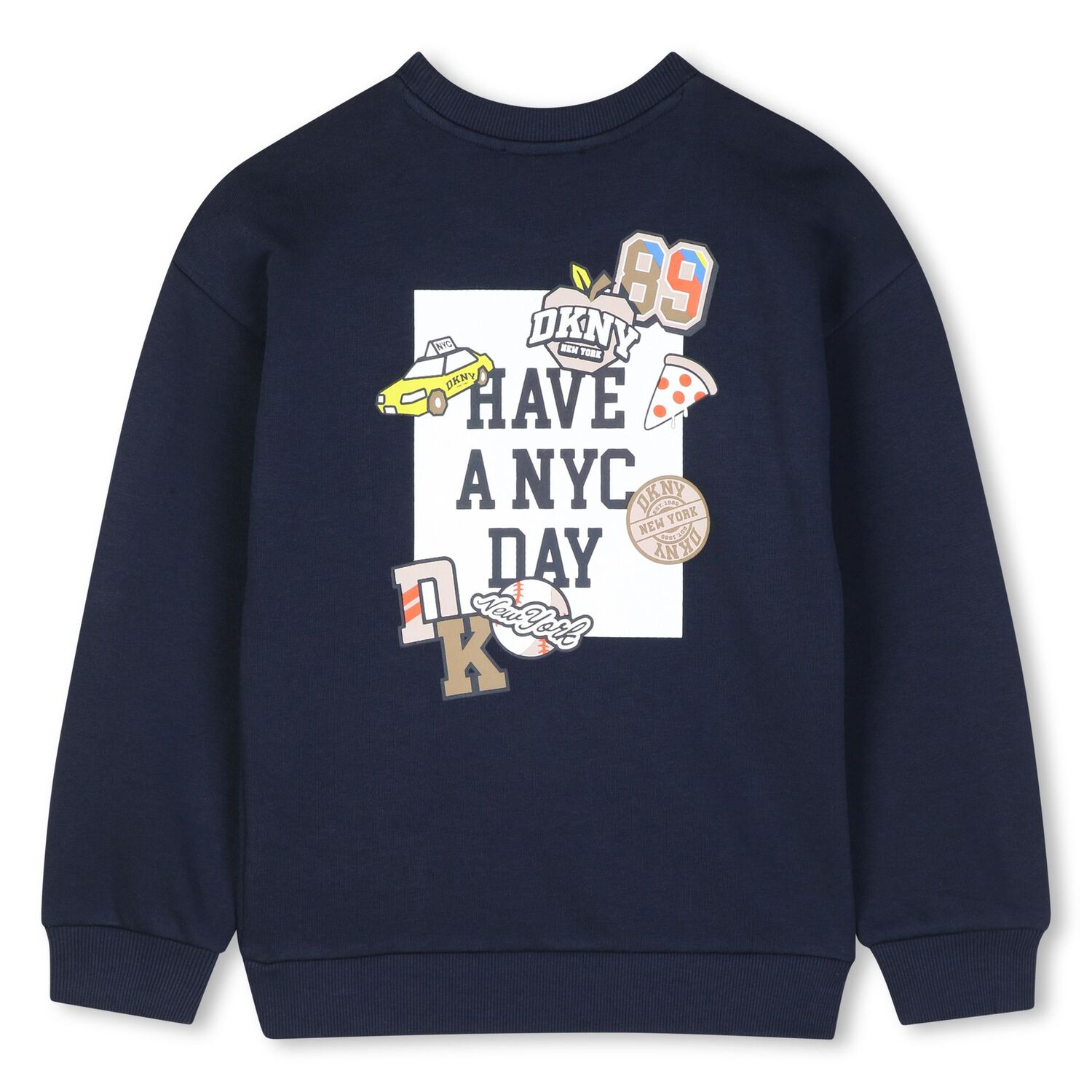 Boys Navy Blue Logo Sweatshirt, 1, hi-res