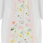 Baby Girls White Floral Babygrow, 1, hi-res