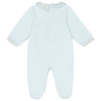 Baby Boys Blue Logo Babygrow