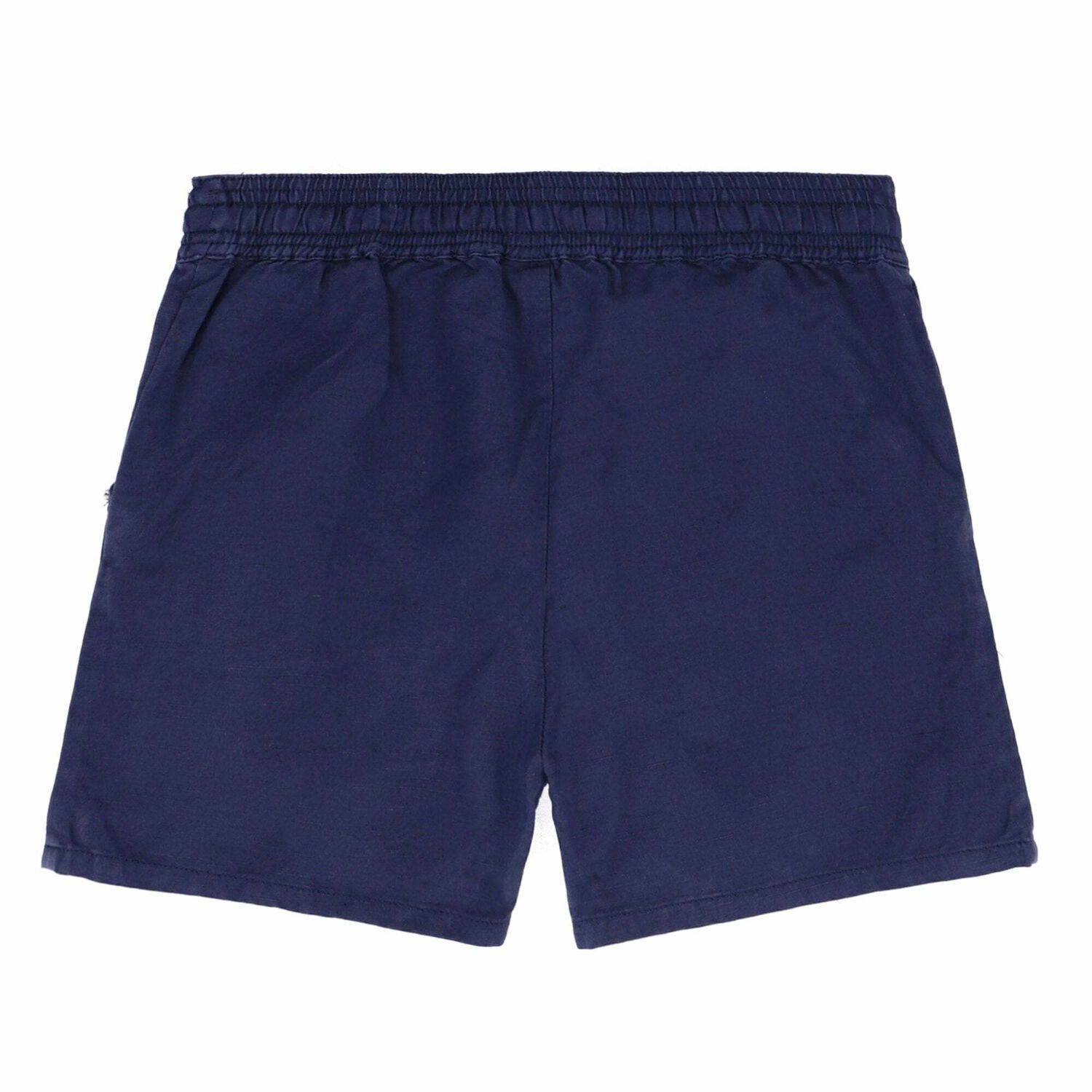 Girls Navy Blue Linen Shorts, 1, hi-res
