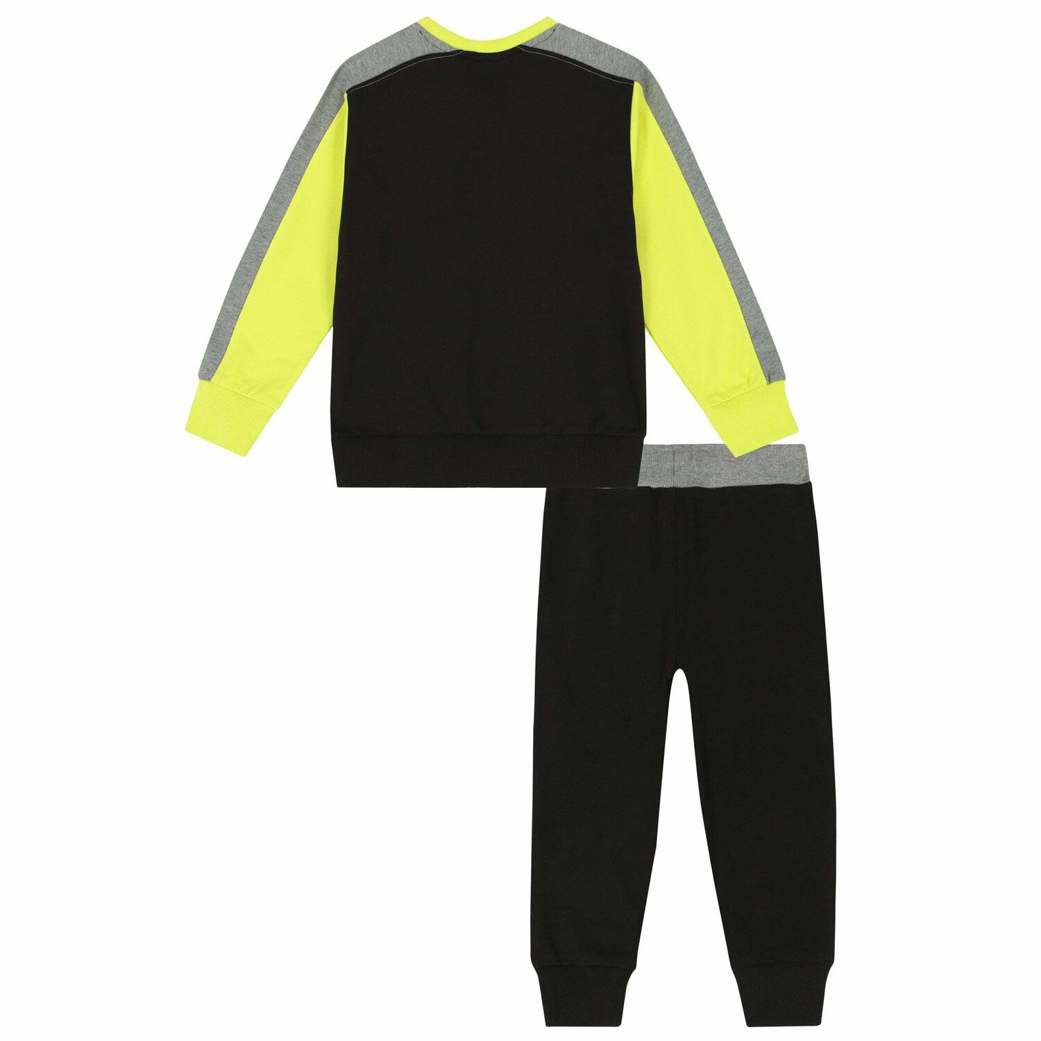 Boys Black & Grey Tracksuit, 1, hi-res