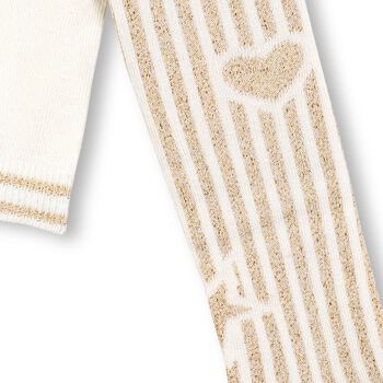 Girls Ivory & Gold Tights