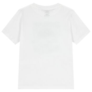 تيشيرت بالشعار باللون الأبيض للأولاد