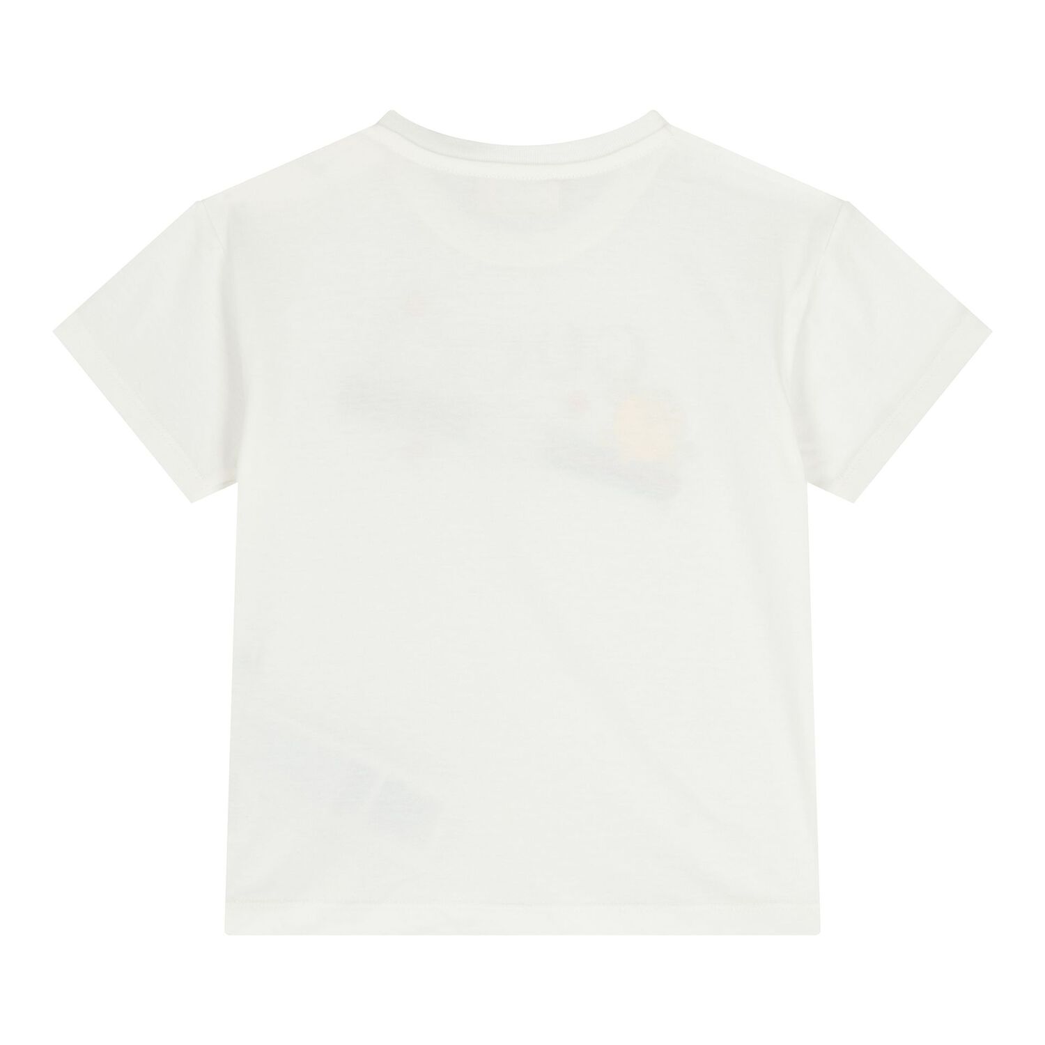 Baby Girls White Web Striped T-Shirt, 1, hi-res