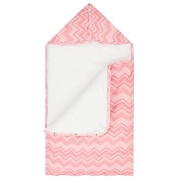 Baby Girls Pink Poudra Zig Zag Baby Nest