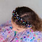 Girls Black & Pink Sequin Headband, 1, hi-res