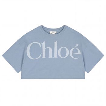 Girls Mini Me Blue Logo T-Shirt