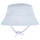 Baby Boys Blue & White Striped Logo Reversible Hat, 1, hi-res